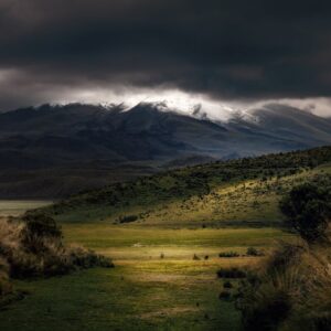 Mountain Landscapes - Stunning mountain landscape with dramatic dark c #1183099