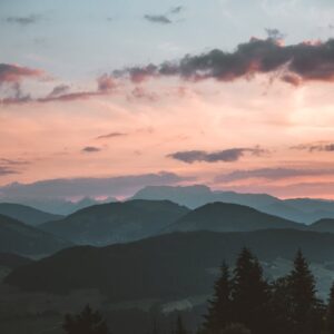 Mountain Landscapes - Tranquil view of Brixen im Thale mountains at su #1261728
