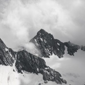 Mountain Landscapes - Dramatic black and white capture of Tirol's rugg #12734294
