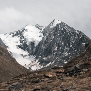 Snow Mountains - Stunning view of a snow-covered mountain peak in #12745881