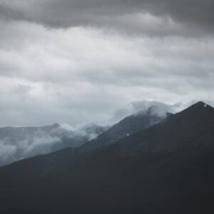 Mountain Landscapes - A moody mountain landscape shrouded in clouds an #1363873