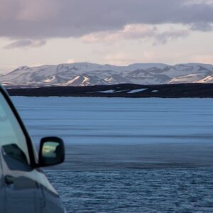 Lake Reflections - Stunning winter view of Icelandic mountains and #17237086