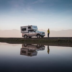 Lake Reflections - Discover tranquility with a camper van by a refl #17237088