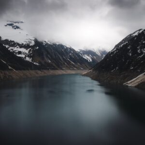 Mountain Landscapes - Breathtaking view of a serene lake surrounded by #19161533