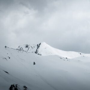 Snow Mountains - A stunning view of snow-covered mountain peaks u #19161536