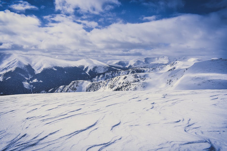 Snow Mountains - Majestic snow-covered mountains under a vibrant #2083150