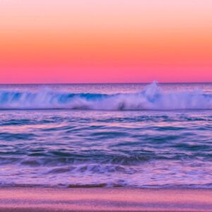 Beach Scenery - Stunning sunset view with vibrant hues over ocea #2236713