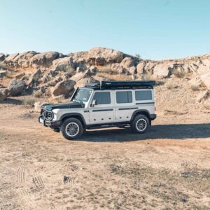 Desert Wilderness - A rugged 4x4 vehicle ready for off-roading in th #30666610