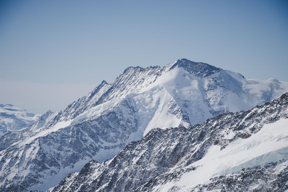 Snow Mountains - Stunning view of snow-covered Alps in Switzerlan #3384588