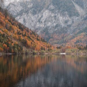 Lake Reflections - Stunning autumn landscape featuring a tranquil a #35897271
