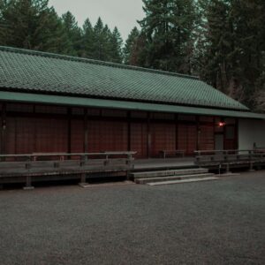 Forest Nature - A peaceful Japanese-style building surrounded by #3592627