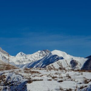 Snow Mountains - Breathtaking view of a snow-covered mountain ran #36049013