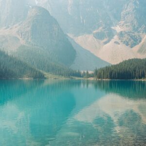 Lake Reflections - A tranquil landscape of Moraine Lake with clear #36328283