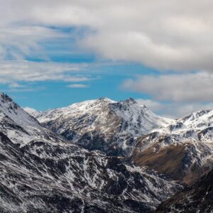 Mountain Landscapes - Breathtaking view of snow-covered mountains agai #36533975