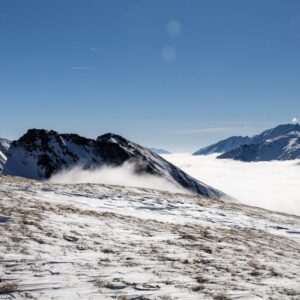 Snow Mountains - Dramatic view of snow-capped mountains and cloud #36534237