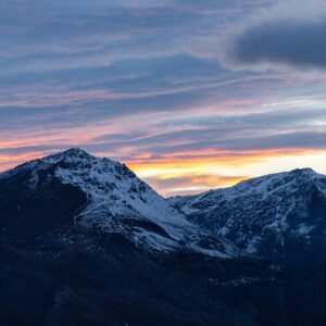 Mountain Landscapes - Breathtaking sunset over snow-capped mountains i #36534390