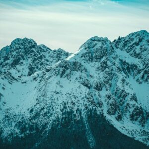 Snow Mountains - A stunning view of snow-covered mountain peaks a #3753604