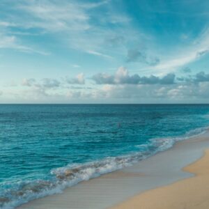 Beach Scenery - Serene beach landscape with clear blue ocean and #4783753