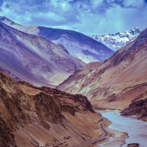 Desert Wilderness - Majestic view of a Himalayan valley with winding #570026