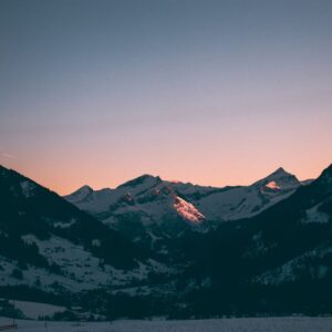 Snow Mountains - Breathtaking view of Saanen's snow-capped Alps a #6904346