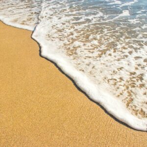 Beach Scenery - Peaceful beach scene showing sand meeting ocean  #919496