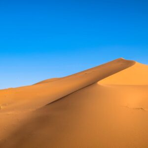 Desert Wilderness - A breathtaking view of golden sand dunes contras #998657